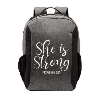 She Is Strong Proverbs 31 25 Gifts Christian Scripture Vector Backpack