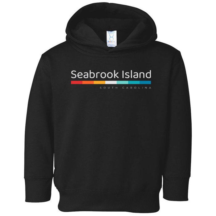 Seabrook Island Sc South Carolina Retro Design Toddler Hoodie