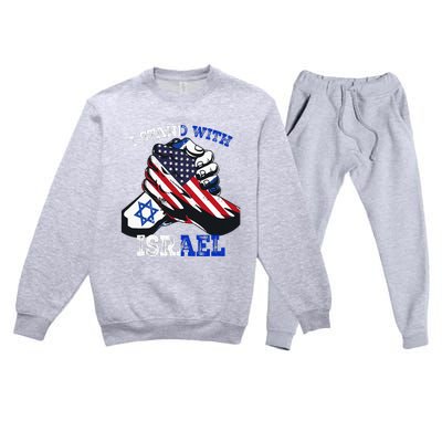 Support I Stand With Israel Jewish Heritage Premium Crewneck Sweatsuit Set