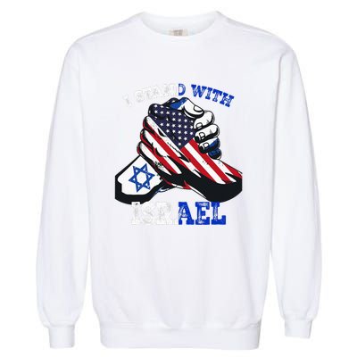 Support I Stand With Israel Jewish Heritage Garment-Dyed Sweatshirt