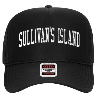 SullivanS Island Sc Vintage Athletic Sports Js02 High Crown Mesh Back Trucker Hat