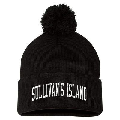 SullivanS Island Sc Vintage Athletic Sports Js02 Pom Pom 12in Knit Beanie