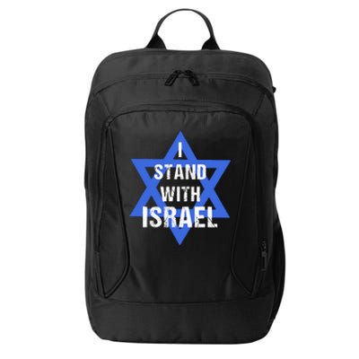 Support I Stand With Israel Jewish Heritage Israeli Flag City Backpack