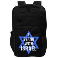 Support I Stand With Israel Jewish Heritage Israeli Flag Impact Tech Backpack