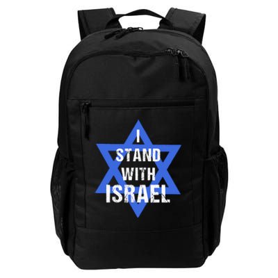 Support I Stand With Israel Jewish Heritage Israeli Flag Daily Commute Backpack