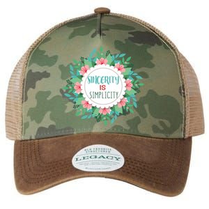 Sincerity Is Simplicity Funny And Motivational Messages Gift Legacy Tie Dye Trucker Hat