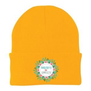 Sincerity Is Simplicity Funny And Motivational Messages Gift Knit Cap Winter Beanie