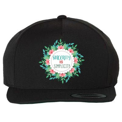 Sincerity Is Simplicity Funny And Motivational Messages Gift Wool Snapback Cap