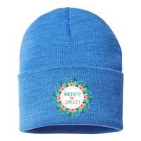 Sincerity Is Simplicity Funny And Motivational Messages Gift Sustainable Knit Beanie