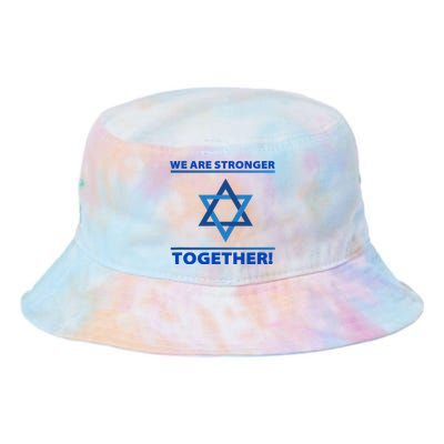 Support Israel Stronger Together Jewish David Star Tie Dye Newport Bucket Hat