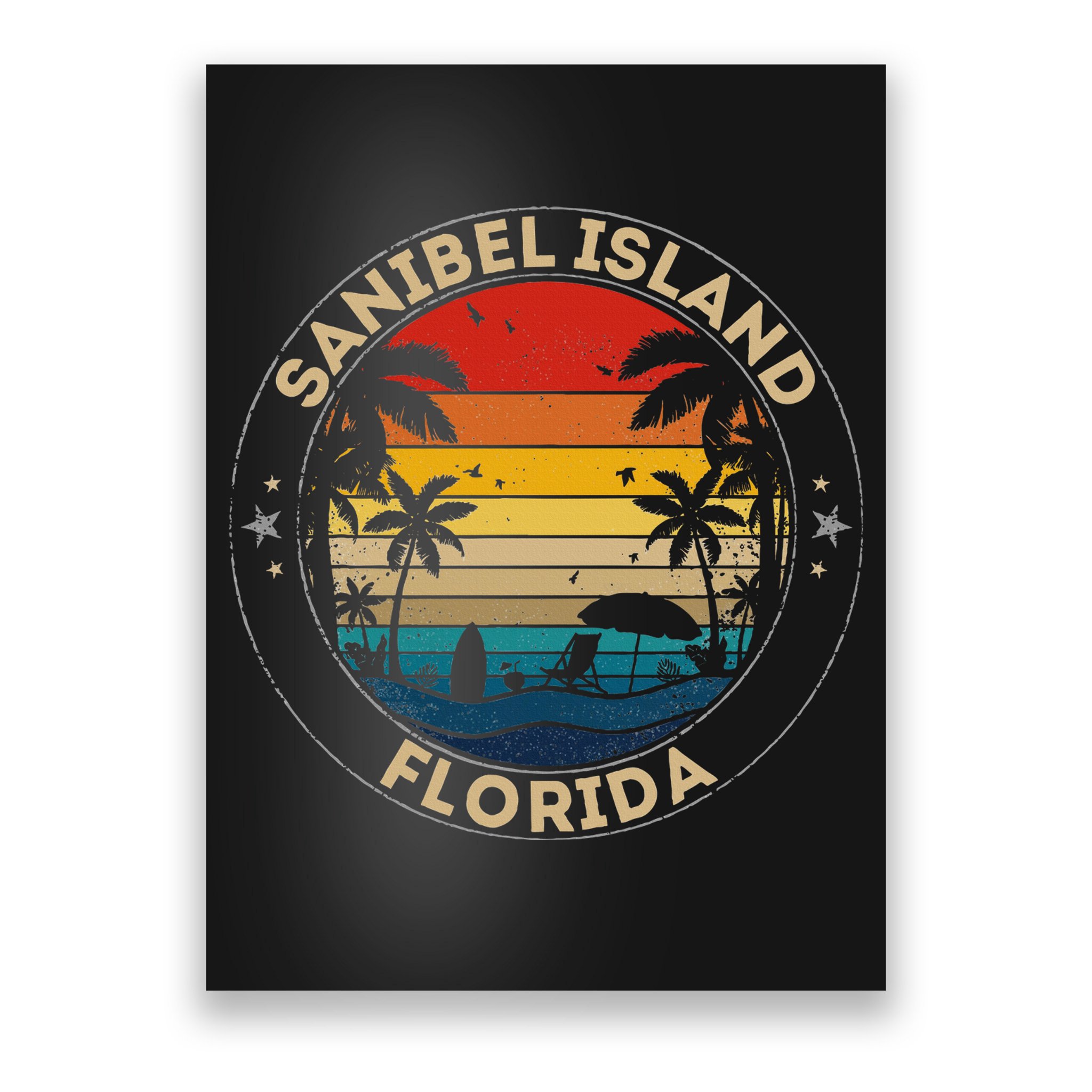 Sanibel Island Souvenir Florida Reminder Poster