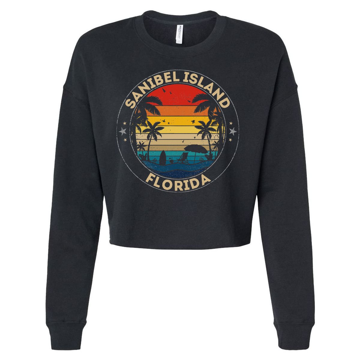 Sanibel Island Souvenir Florida Reminder Cropped Pullover Crew