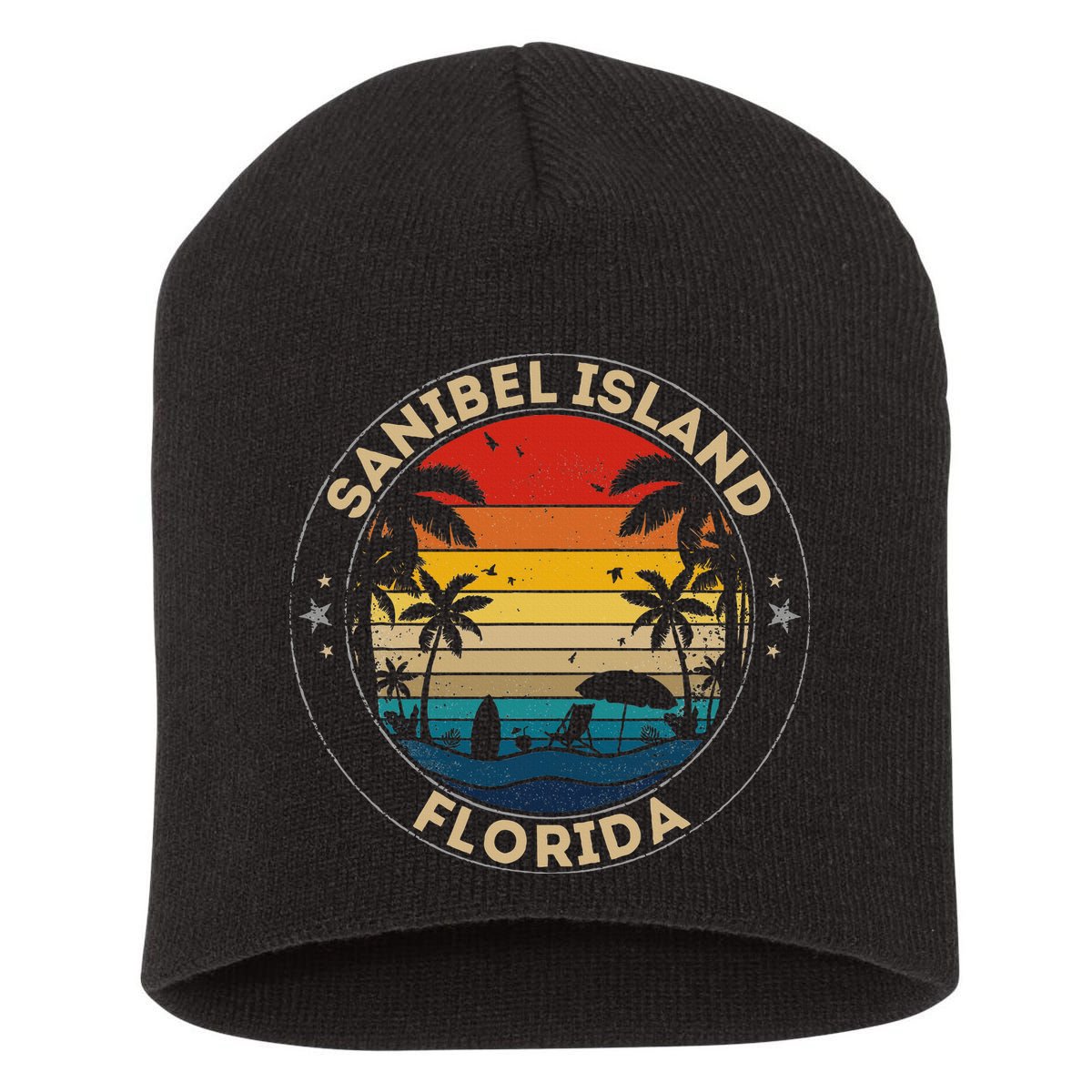 Sanibel Island Souvenir Florida Reminder Short Acrylic Beanie