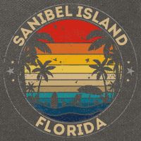 Sanibel Island Souvenir Florida Reminder Cotton Canvas Backpack