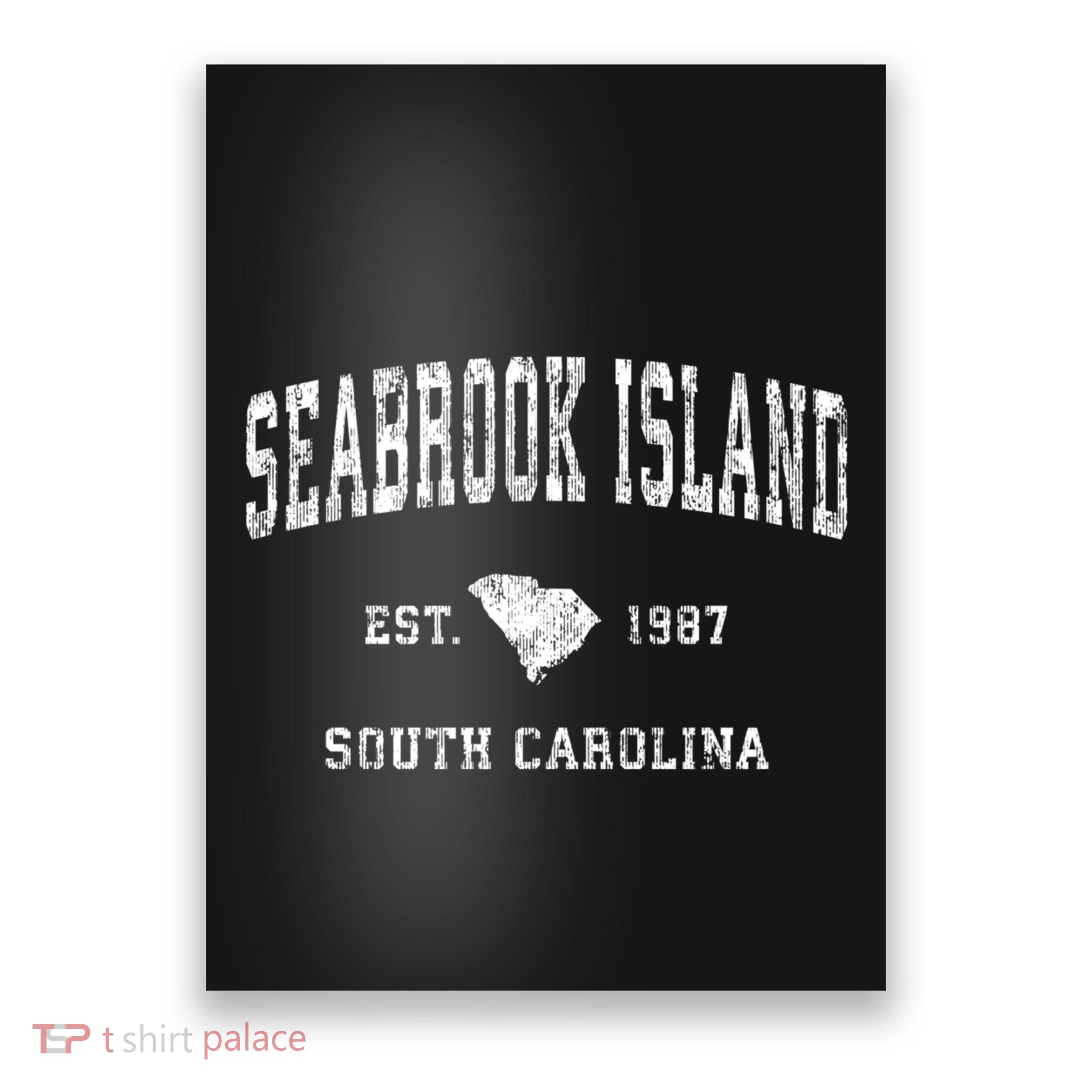 Seabrook Island South Carolina Sc Vintage Athletic Sports Poster