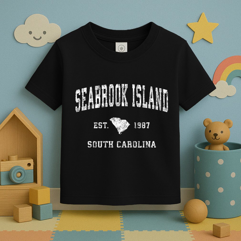 Seabrook Island South Carolina Sc Vintage Athletic Sports Toddler T-Shirt