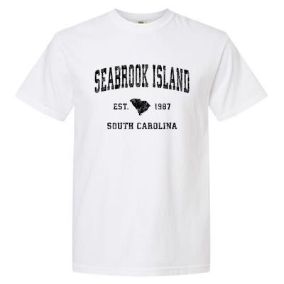 Seabrook Island South Carolina Sc Vintage Athletic Sports Garment-Dyed Heavyweight T-Shirt