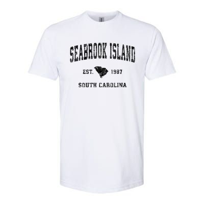 Seabrook Island South Carolina Sc Vintage Athletic Sports Softstyle CVC T-Shirt