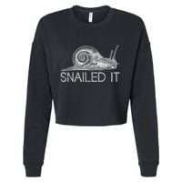 Snailed It Snail Cropped Pullover Crew