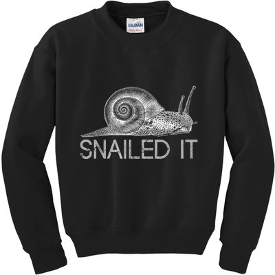 Snailed It Snail Kids Sweatshirt