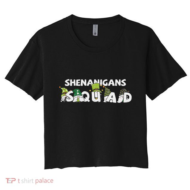 saint irish Shenanigans Squad St Patricks Day Gnomes  Crop Top