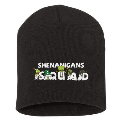 saint irish Shenanigans Squad St Patricks Day Gnomes  Short Acrylic Beanie