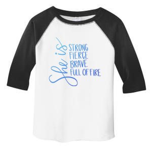 She Is Strong She Is Brave Cool Gift Toddler Fine Jersey T-Shirt