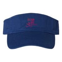 She Is Strong She Is Brave Cool Gift Valucap Bio-Washed Visor