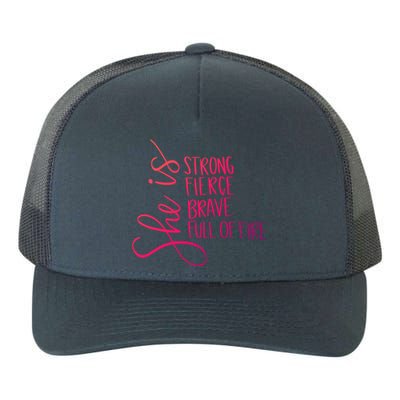 She Is Strong She Is Brave Cool Gift Yupoong Adult 5-Panel Trucker Hat