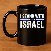 Support I Stand With Israel 11oz C Handle Ceramic Mug