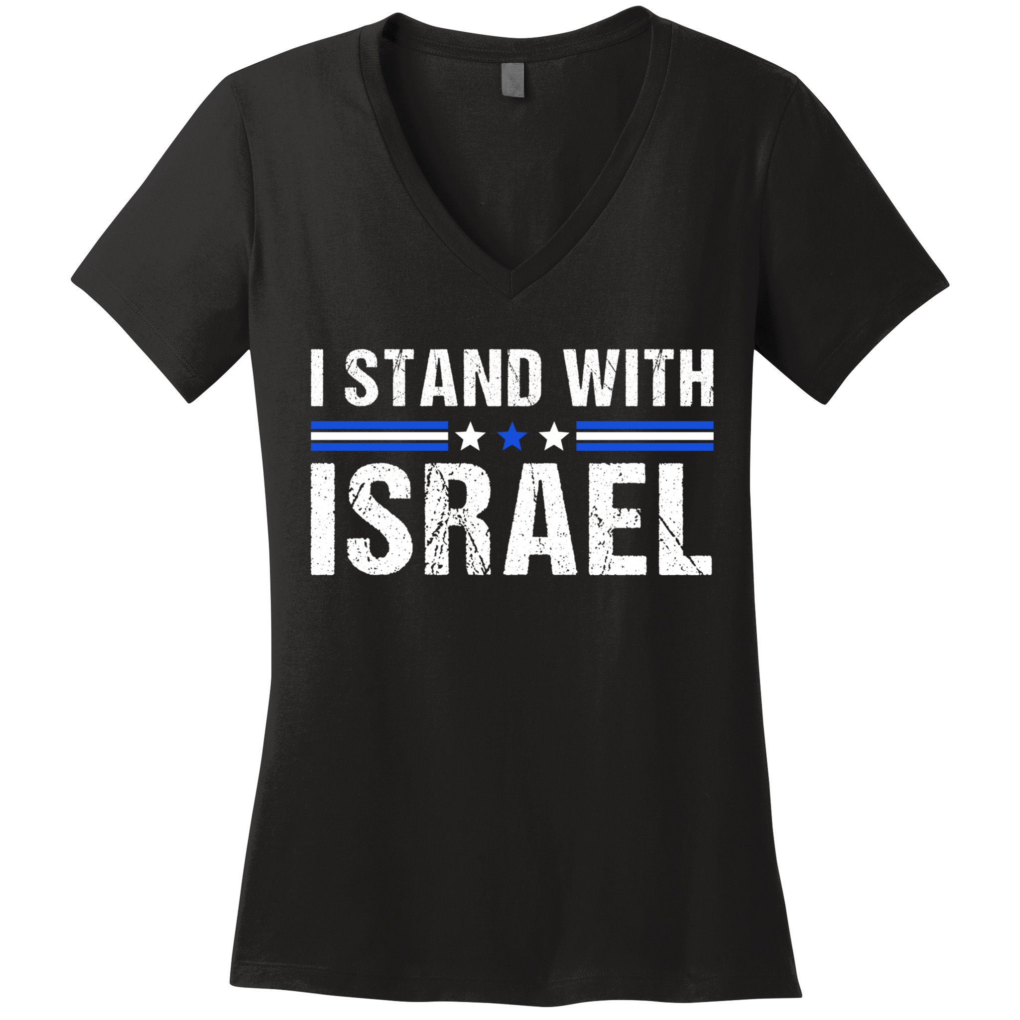 Support I Stand With Israel Women's V-Neck T-Shirt