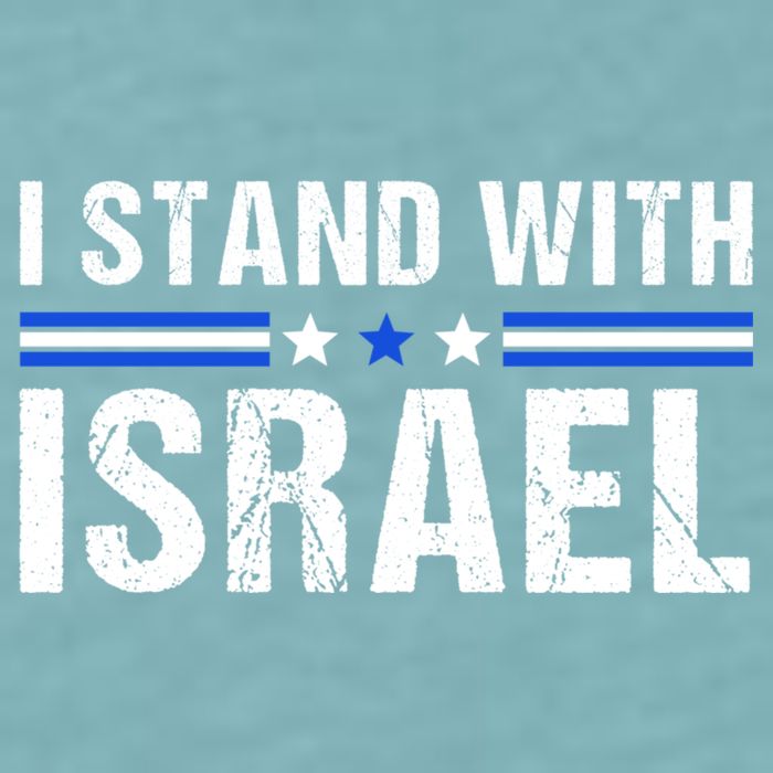 Support I Stand With Israel Sueded Cloud Jersey T-Shirt