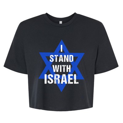 Support I Stand With Israel Bella+Canvas Jersey Crop Tee