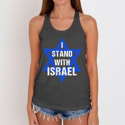 Support I Stand With Israel Women's Knotted Racerback Tank