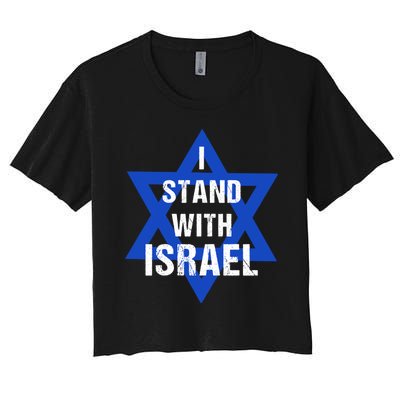 Support I Stand With Israel Women's Crop Top Tee