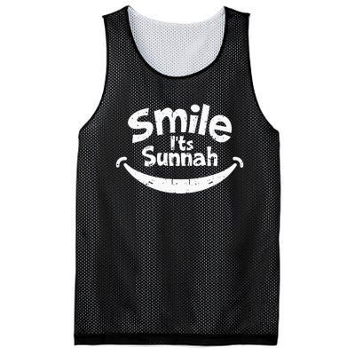 Smile its Sunnah, Muslim Eid Mubarak Islamic Ramadan Kareem Mesh Reversible Basketball Jersey Tank