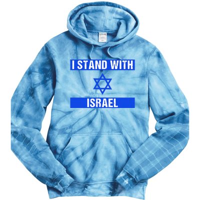 Support I Stand With Israel Jewish Heritage Israeli Flag Tie Dye Hoodie