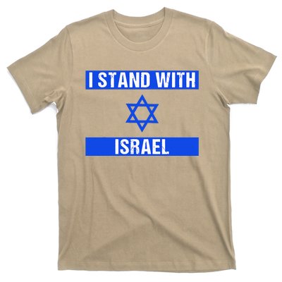 Support I Stand With Israel Jewish Heritage Israeli Flag T-Shirt