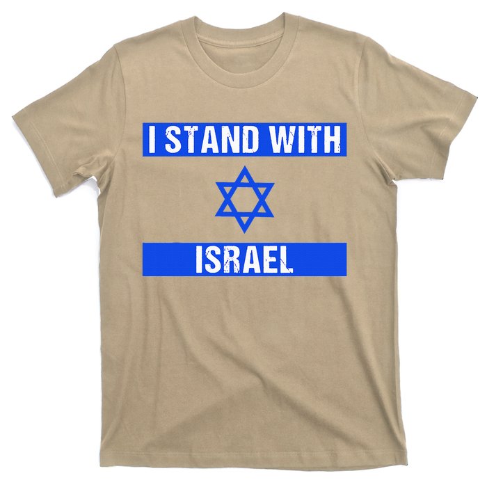 Support I Stand With Israel Jewish Heritage Israeli Flag T-Shirt