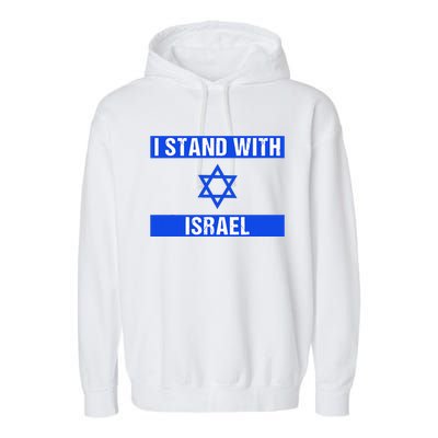 Support I Stand With Israel Jewish Heritage Israeli Flag Garment-Dyed Fleece Hoodie