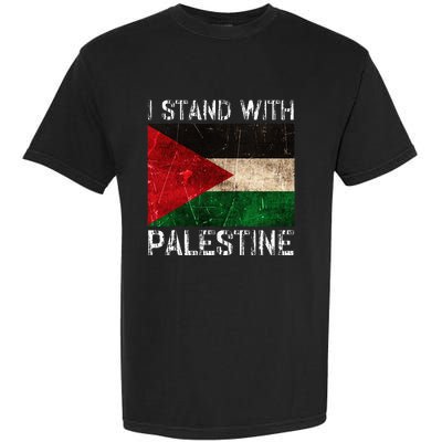 Support I Stand With Palestine Free Palestine Flag Arabic Garment-Dyed Heavyweight T-Shirt