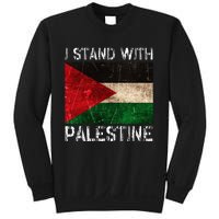 Support I Stand With Palestine Free Palestine Flag Arabic Sweatshirt