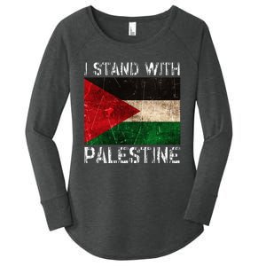 Support I Stand With Palestine Free Palestine Flag Arabic Women's Perfect Tri Tunic Long Sleeve Shirt