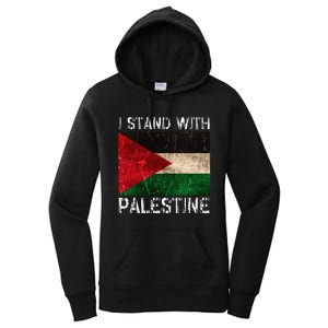 Support I Stand With Palestine Free Palestine Flag Arabic Women's Pullover Hoodie