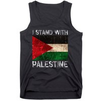 Support I Stand With Palestine Free Palestine Flag Arabic Tank Top