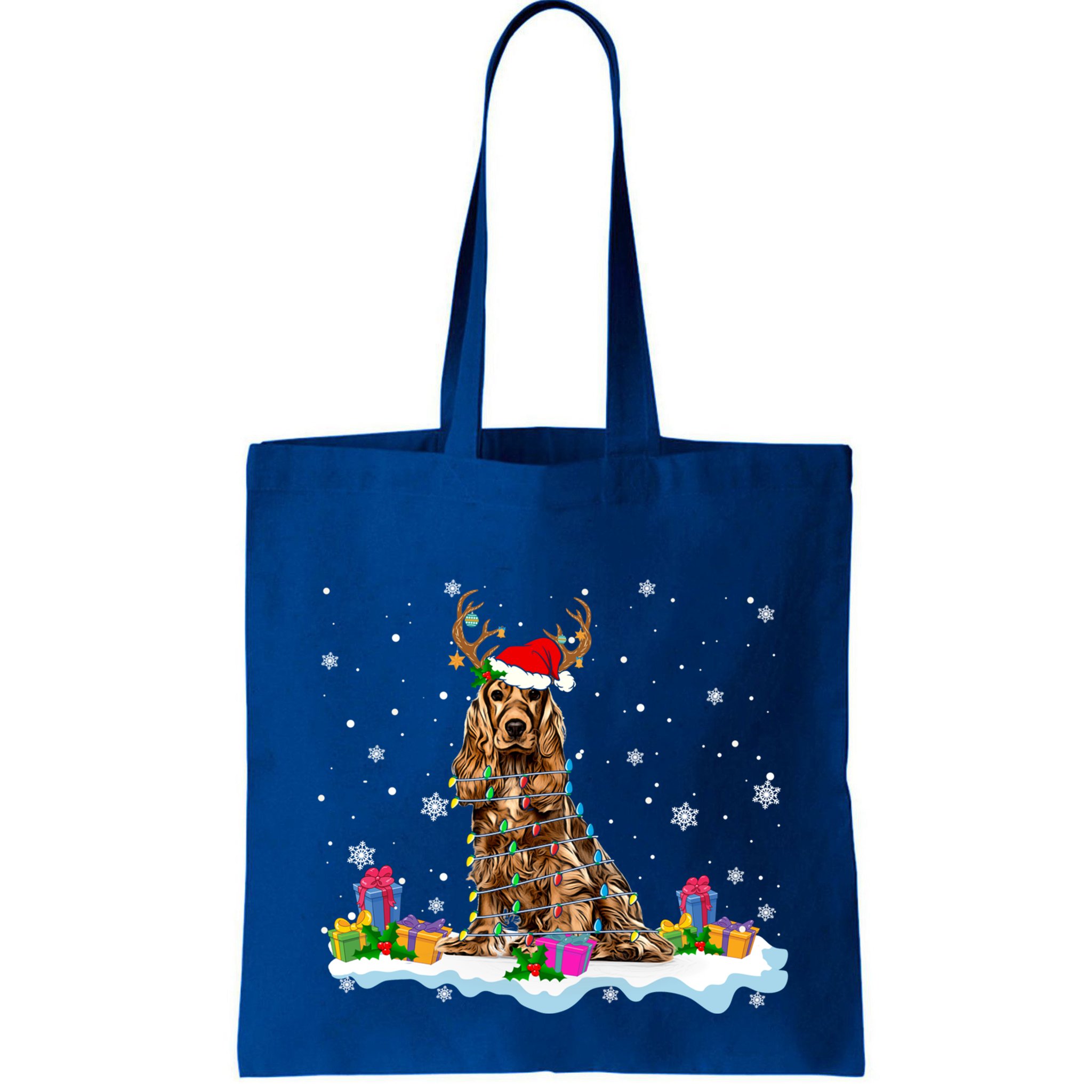 Santa Irish Setter Funny Christmas Lights Santa Reindeer Dog Gift Bag