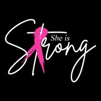She Is Strong Breast Cancer Awareness Ribbon Cooling Performance Crew T-Shirt