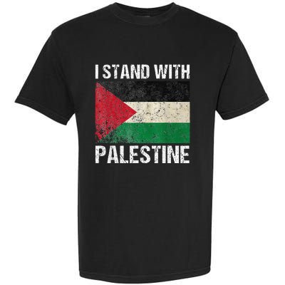 Support I stand with Palestine Free Palestine Flag Arabic Garment-Dyed Heavyweight T-Shirt