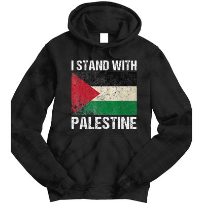 Support I stand with Palestine Free Palestine Flag Arabic Tie Dye Hoodie