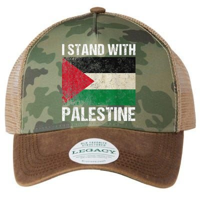 Support I stand with Palestine Free Palestine Flag Arabic Legacy Tie Dye Trucker Hat